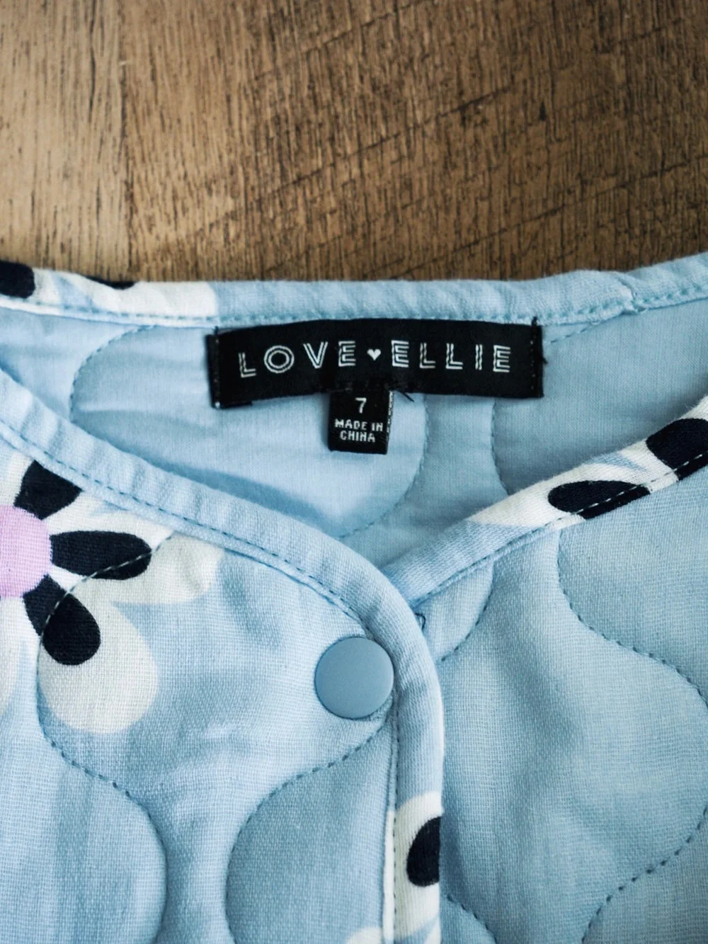 Light Blue Quilted Floral Jacket - LOVE + ELLIE